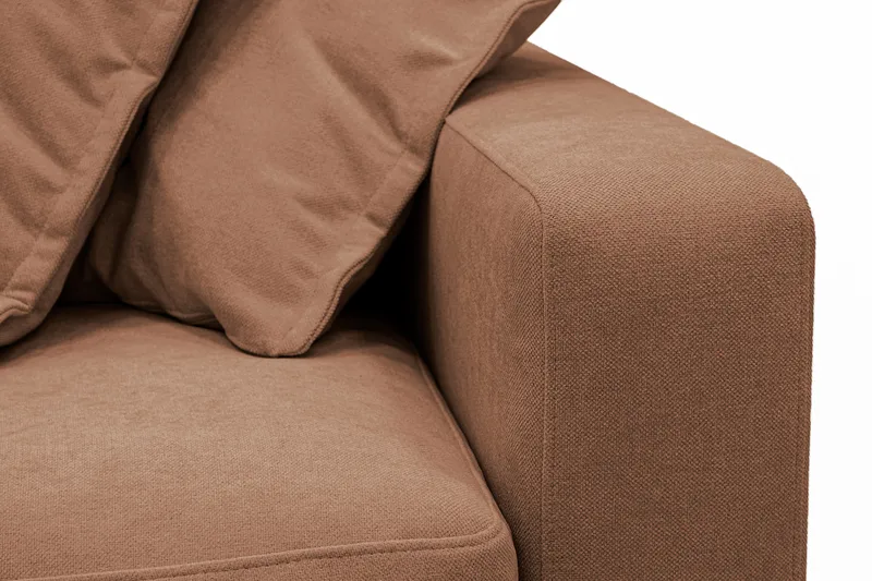 Valencia Extra Djup 3-sits Soffa med avtagbar och tvättbar klädsel - Rostbrun - Möbler - Soffa - 3 sits soffa