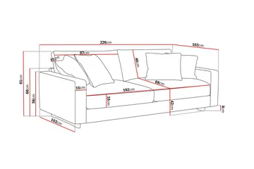 Valencia Extra Djup 3-sits Soffa - Offwhite - Möbler - Soffa - 3 sits soffa