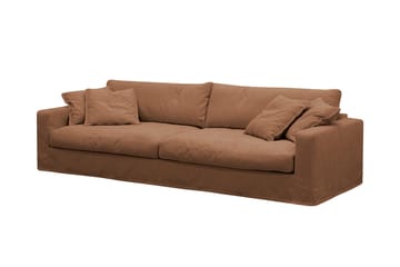 Valencia Extra Djup 4-sits Soffa i Chenille med Löst Överdrag - Brun - Möbler - Soffa - 4 sits soffa