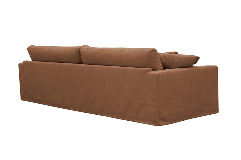 Valencia Extra Djup 4-sits Soffa i Chenille med Löst Överdrag - Brun - Möbler - Soffa - 4 sits soffa