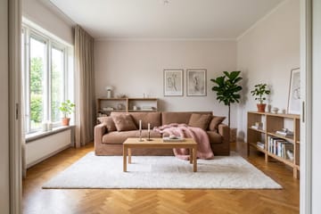 Valencia Extra Djup 4-sits Soffa i Chenille med Löst Överdrag - Brun - Möbler - Soffa - 4 sits soffa