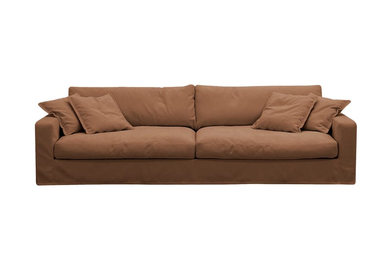 Valencia Extra Djup 4-sits Soffa i Chenille med Löst Överdrag, Brun