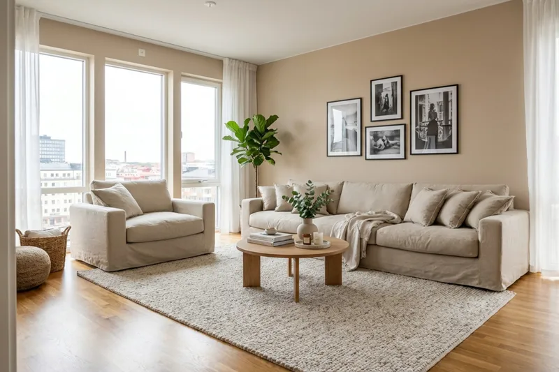 Valencia Extra Djup 5-sits soffa + fåtölj med avtagbar och tvättbar klädsel - Beige - Möbler - Soffa - Soffgrupp