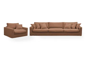 Valencia Extra Djup 5-sits soffa + fåtölj med avtagbar och tvättbar klädsel