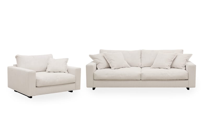 Valencia Soffgrupp Extra Djup 3-sits Soffa + Fåtölj - Offwhite - Möbler - Soffa - Soffgrupp