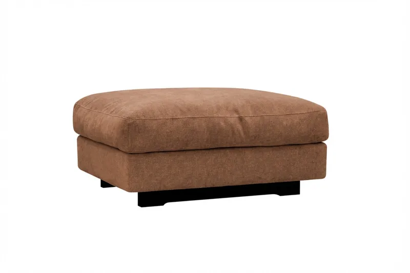 Valencia Soffgrupp Extra Djup 3-sits Soffa + Fotpall i Chenille - Rostbrun - Möbler - Soffa - Hörnsoffa