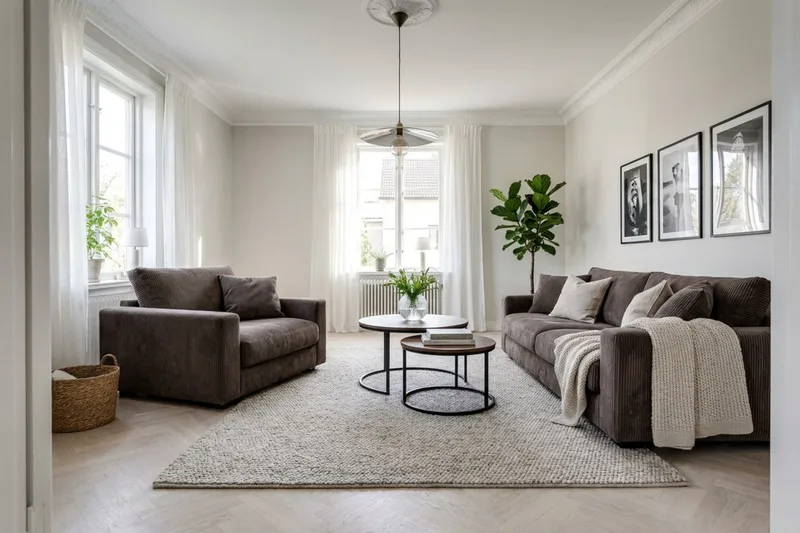 Valencia Soffgrupp Extra Djup 3-sits Soffa + Fåtölj - Brun - Möbler - Soffa - Soffgrupp