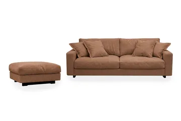 Valencia Soffgrupp Extra Djup 3-sits Soffa + Fotpall i Chenille