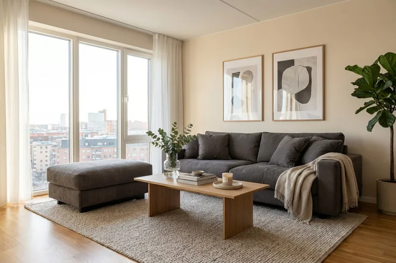 Valencia Soffgrupp Extra Djup 3-sits Soffa + Fotpall - Mörkgrå - Möbler - Soffa - Hörnsoffa