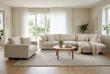 Valencia Soffgrupp Extra Djup 4-sits Schäslong Höger + Fåtölj - Beige - Möbler - Soffa - Soffgrupp
