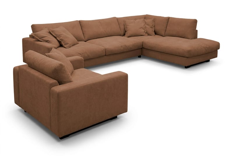 Valencia Soffgrupp Extra Djup 4-sits Schäslong Höger + Fåtölj - Rostbrun - Möbler - Soffa - Soffgrupp
