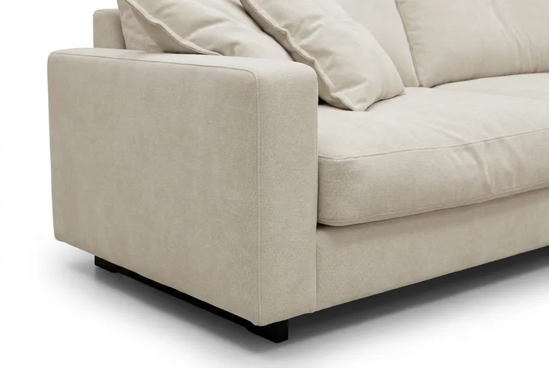 Valencia Soffgrupp Extra Djup 4-sits Schäslong Höger + Fotpall - Beige - Möbler - Soffa - Soffgrupp