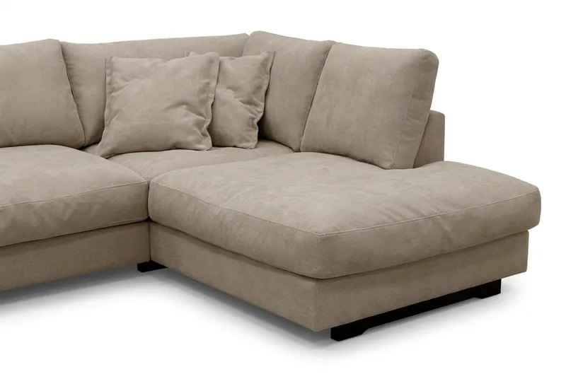Valencia Soffgrupp Extra Djup 4-sits Schäslong Höger + Fotpall - Brun - Möbler - Soffa - Soffgrupp