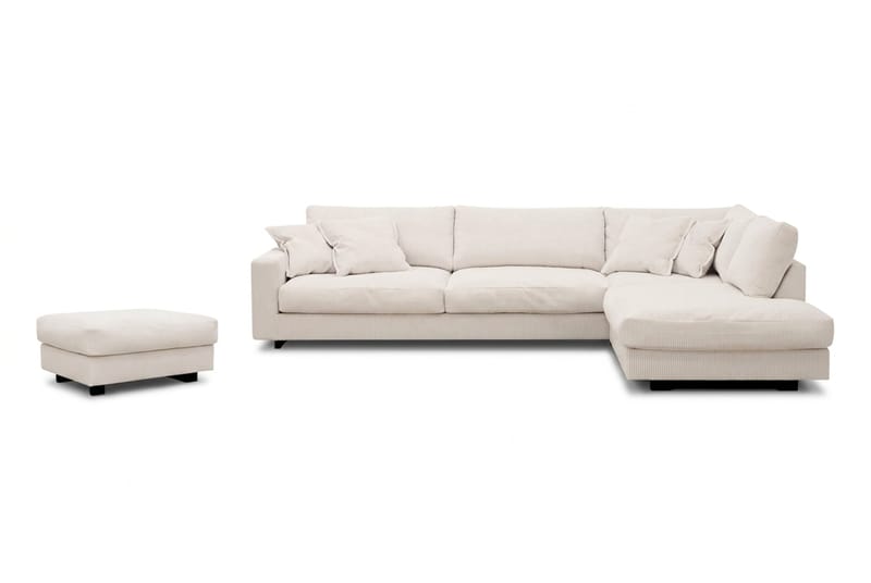 Valencia Soffgrupp Extra Djup 4-sits Schäslong Höger + Fotpall, Offwhite