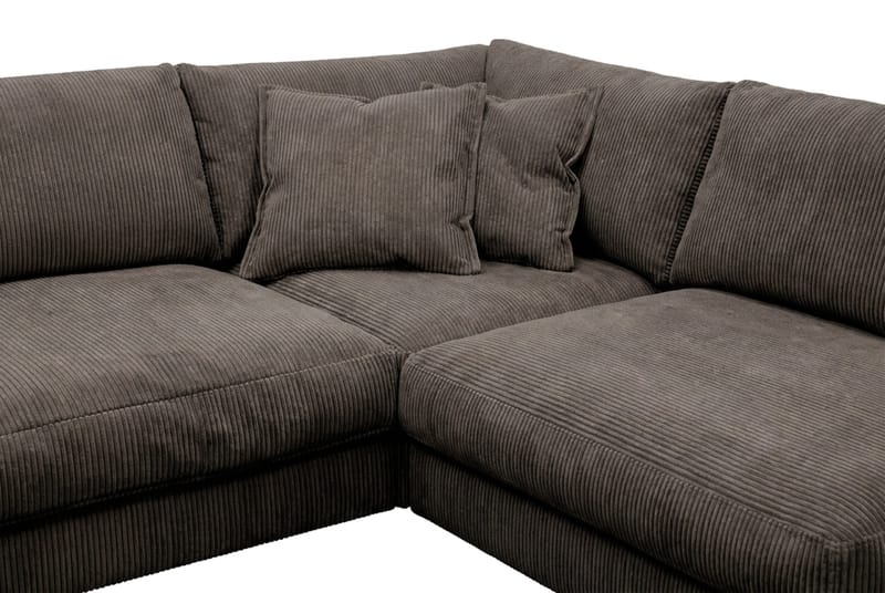 Valencia Soffgrupp Extra Djup 4-sits Schäslong Höger + Fotpall - Taupe - Möbler - Soffa - Soffgrupp