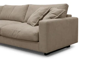 Valencia Soffgrupp Extra Djup 4-sits Schäslong Vänster + Fåtölj - Brun - Möbler - Soffa - Soffgrupp