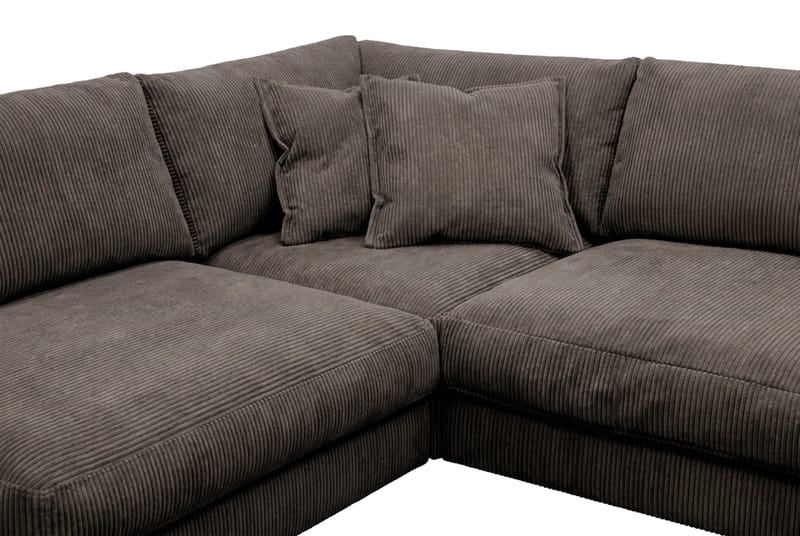 Valencia Soffgrupp Extra Djup 4-sits Schäslong Vänster + Fotpall - Taupe - Möbler - Soffa - Soffgrupp