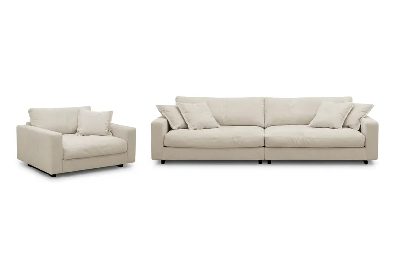 Valencia Soffgrupp Extra Djup 4-sits Soffa + Fåtölj, Beige