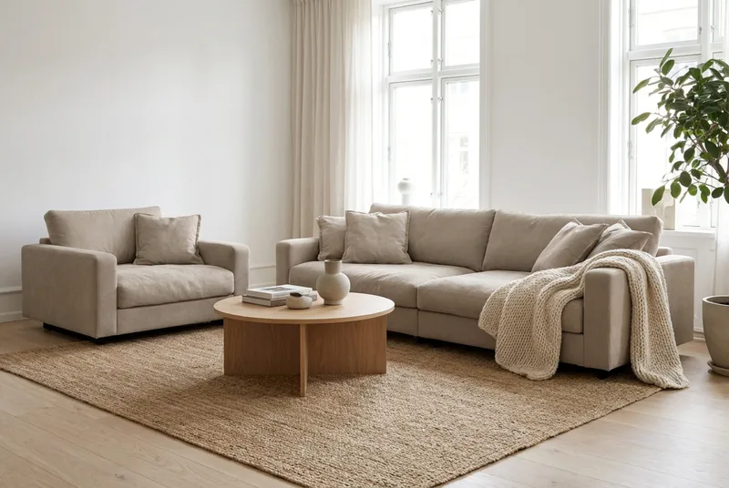 Valencia Soffgrupp Extra Djup 4-sits Soffa + Fåtölj - Brun - Möbler - Soffa - Soffgrupp