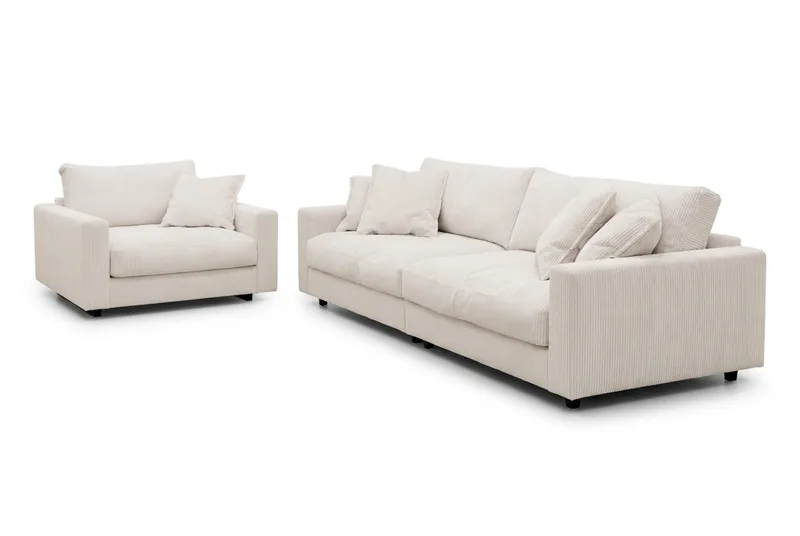 Valencia Soffgrupp Extra Djup 4-sits Soffa + Fåtölj - Offwhite - Möbler - Soffa - Soffgrupp