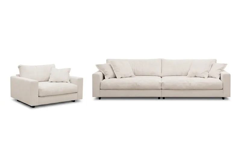 Valencia Soffgrupp Extra Djup 4-sits Soffa + Fåtölj, Offwhite