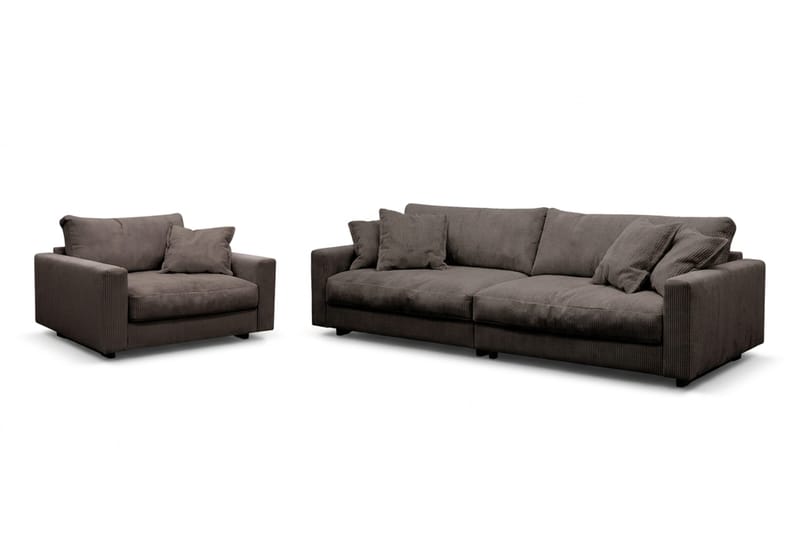 Valencia Soffgrupp Extra Djup 4-sits Soffa + Fåtölj - Taupe - Möbler - Soffa - Soffgrupp