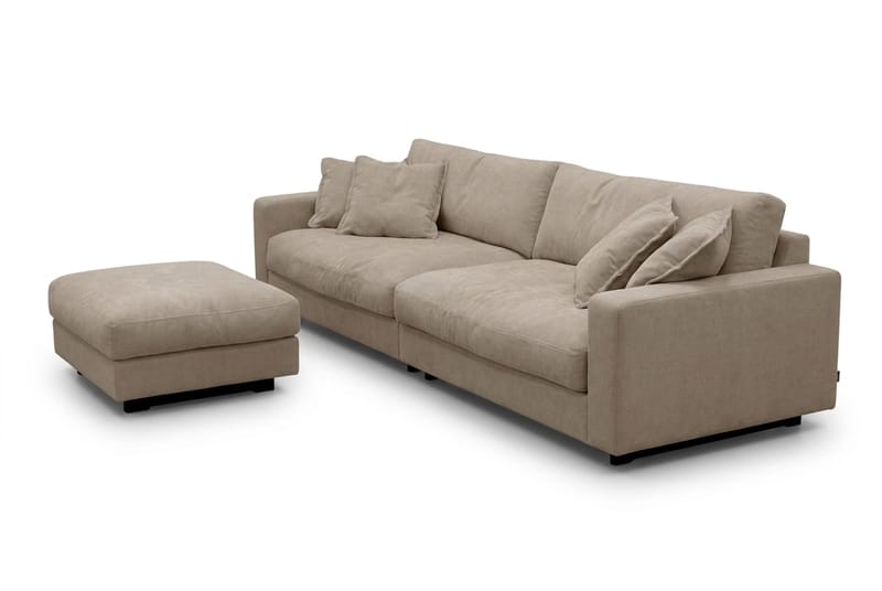 Valencia Soffgrupp Extra Djup 4-sits Soffa + Fotpall - Brun - Möbler - Soffa - Soffgrupp