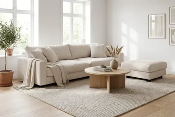 Valencia Soffgrupp Extra Djup 4-sits Soffa + Fotpall - Offwhite - Möbler - Soffa - Soffgrupp
