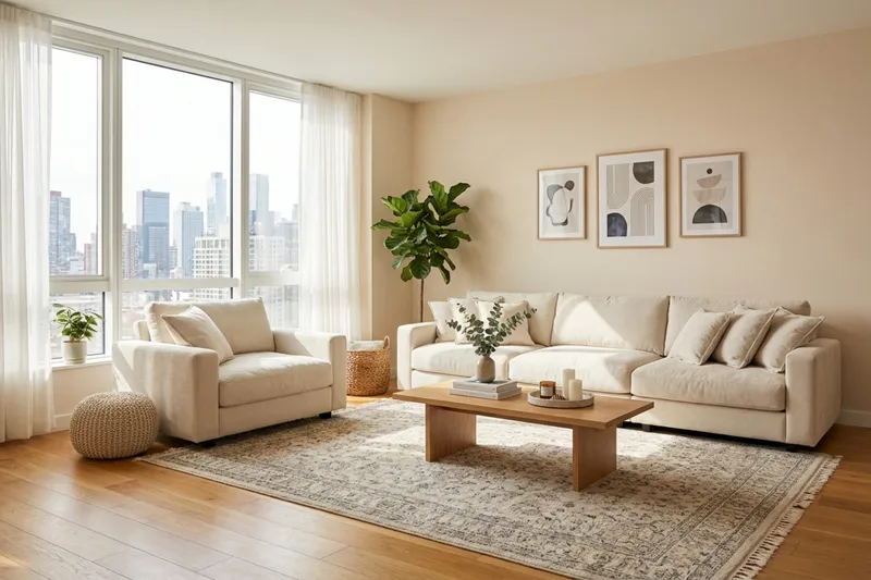 Valencia Soffgrupp Extra Djup 5-sits Soffa + Fåtölj i Chenille - Beige - Möbler - Soffa - Soffgrupp