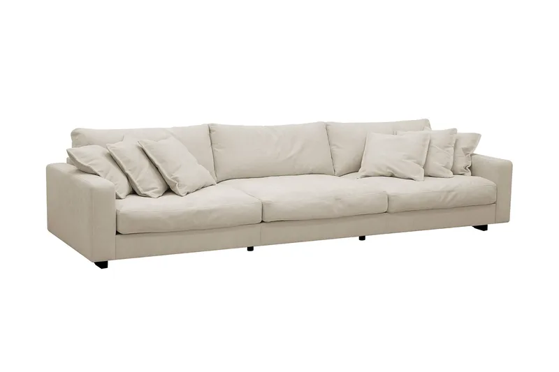Valencia Soffgrupp Extra Djup 5-sits Soffa + Fåtölj i Chenille - Beige - Möbler - Soffa - Soffgrupp