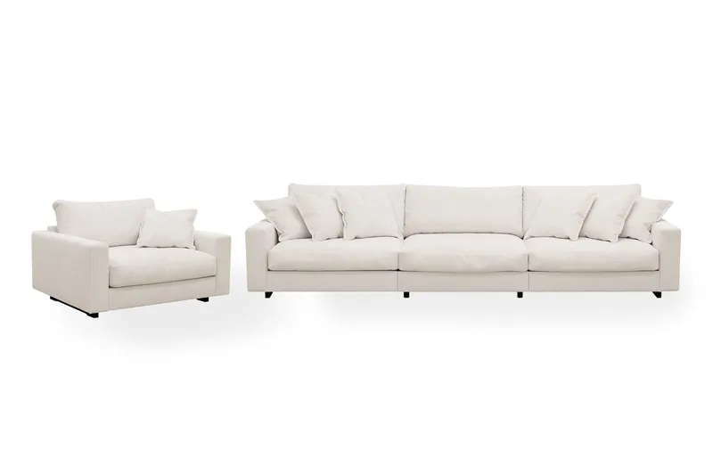 Valencia Soffgrupp Extra Djup 5-sits Soffa + Fåtölj - Offwhite - Möbler - Soffa - Soffgrupp