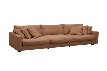Valencia Soffgrupp Extra Djup 5-sits Soffa + Fotpall i Chenille - Rostbrun - Möbler - Soffa - Hörnsoffa