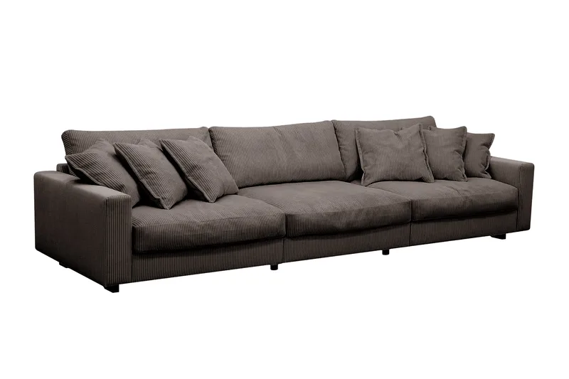 Valencia Soffgrupp Extra Djup 5-sits Soffa + Fotpall - Mörkgrå - Möbler - Soffa - Hörnsoffa