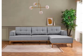 Valsot 4-sits Soffa med Divan - Grå - Möbler - Soffa - Divansoffor & schäslongsoffa