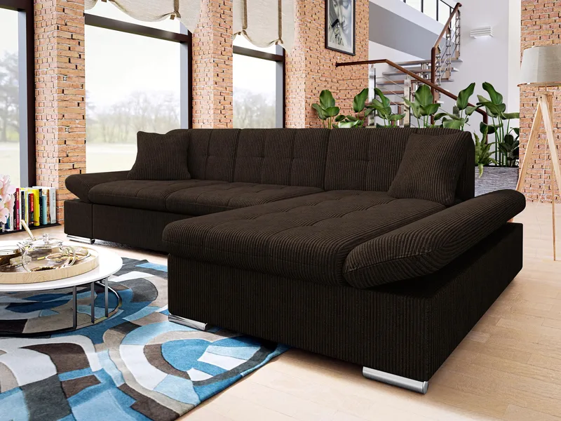 Vananda 3-sits Bäddsoffa med divan och förvaring - Möbler - Soffa - Hörnsoffa