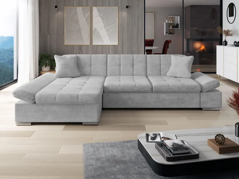 Vananda 3-sits Soffa med divan vänster och förvaring - grå - Möbler - Soffa - Divansoffor & schäslongsoffa