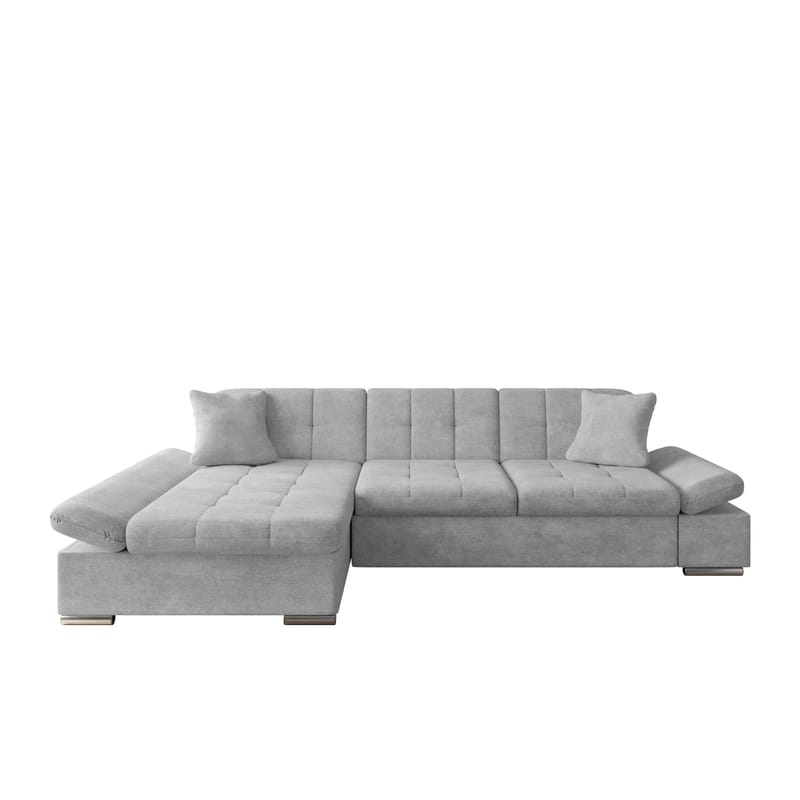 Vananda 3-sits Soffa med divan vänster och förvaring, grå