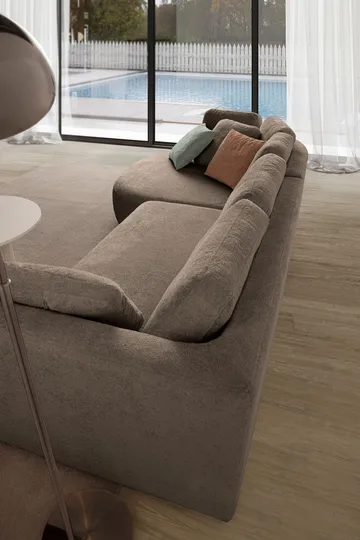 Venezia Hörnsoffa 310x75x105 cm - Mörkbrun - Möbler - Soffa - Hörnsoffa