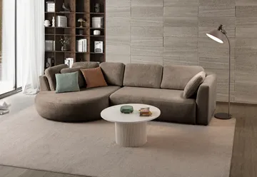 Venezia Hörnsoffa 310x75x105 cm - Mörkbrun - Möbler - Soffa - Hörnsoffa