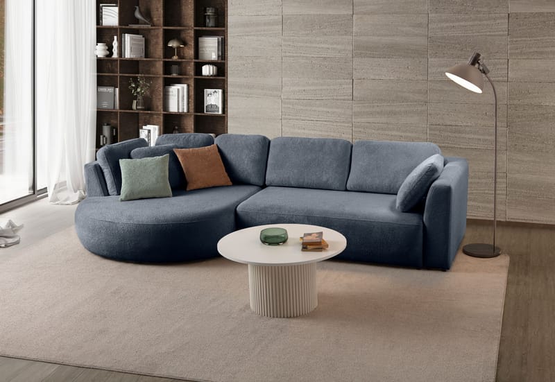 Venezia Hörnsoffa 310x75x105 cm - Marinblå - Möbler - Soffa - Hörnsoffa