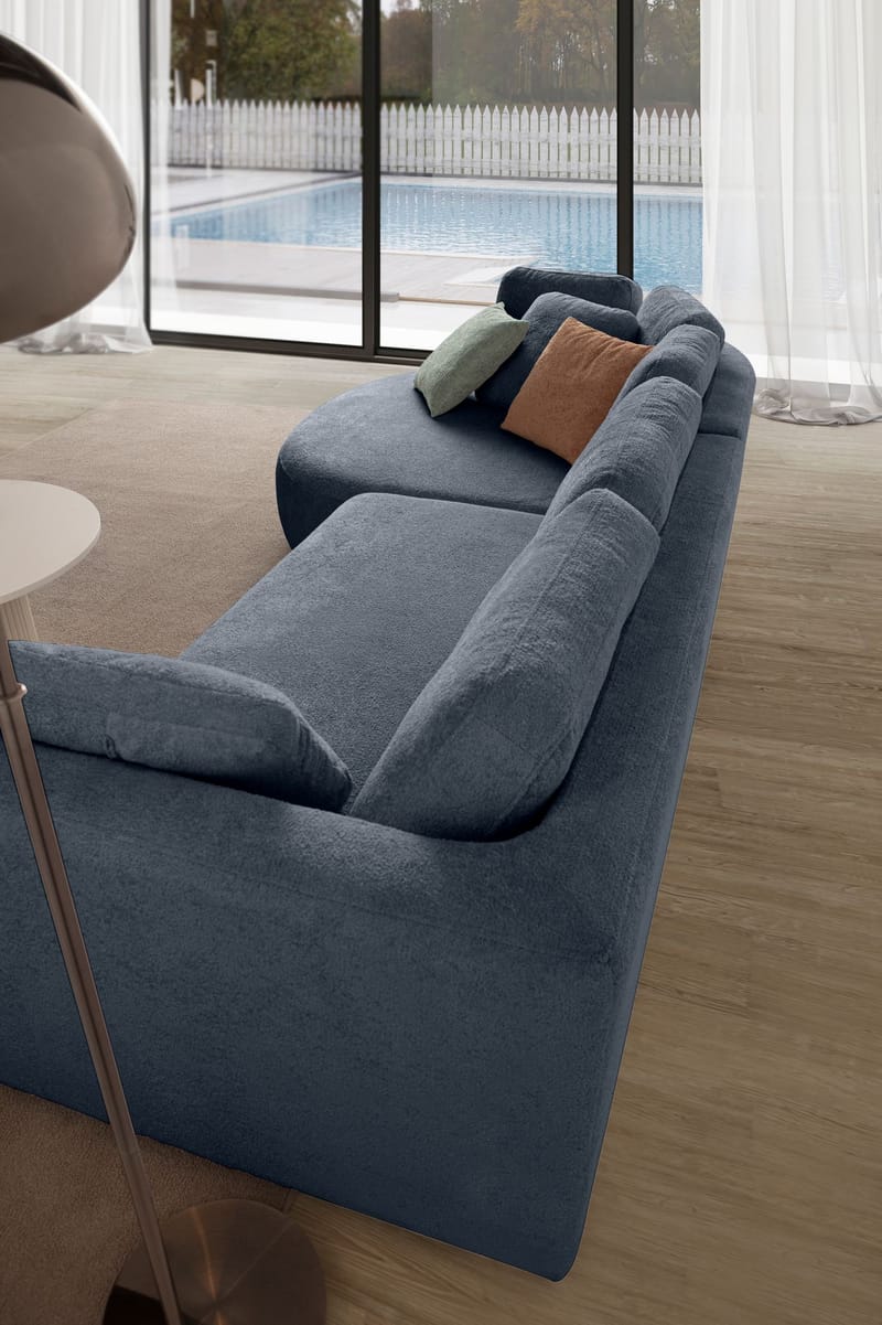 Venezia Hörnsoffa 310x75x105 cm - Marinblå - Möbler - Soffa - Hörnsoffa