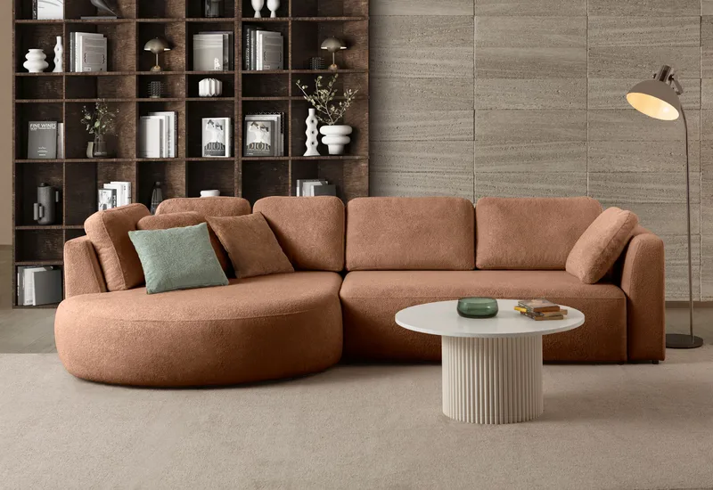 Venezia Hörnsoffa 310x75x105 cm - Mink - Möbler - Soffa - Hörnsoffa