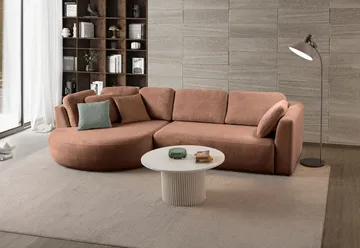 Venezia Hörnsoffa 310x75x105 cm - Mink - Möbler - Soffa - Hörnsoffa