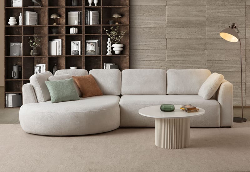 Venezia Hörnsoffa 310x75x105 cm - Vit - Möbler - Soffa - Hörnsoffa