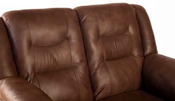 Vera 2-sits soffa i brunt microfiber - Brun - Möbler - Soffa - Skinnsoffor