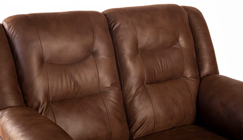 Vera 2-sits soffa i brunt microfiber - Brun - Möbler - Soffa - Skinnsoffor