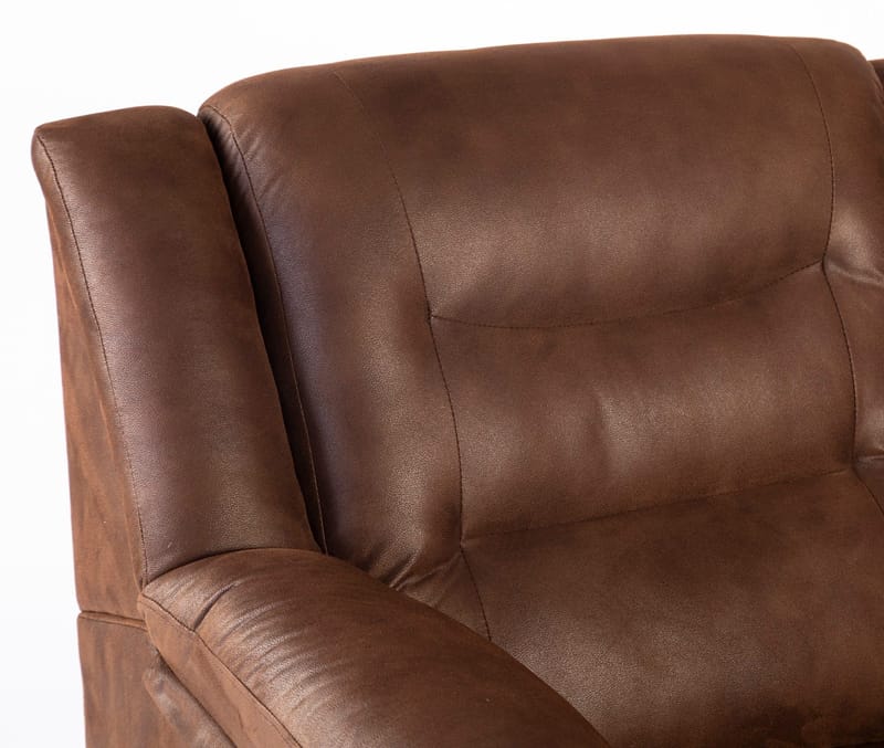 Vera 2-sits soffa i brunt microfiber - Brun - Möbler - Soffa - Skinnsoffor
