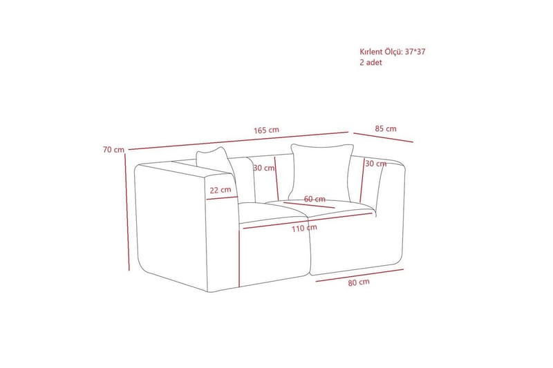 Veyno Soffa 2-sits - Antracit - Möbler - Soffa - 2 sits soffa