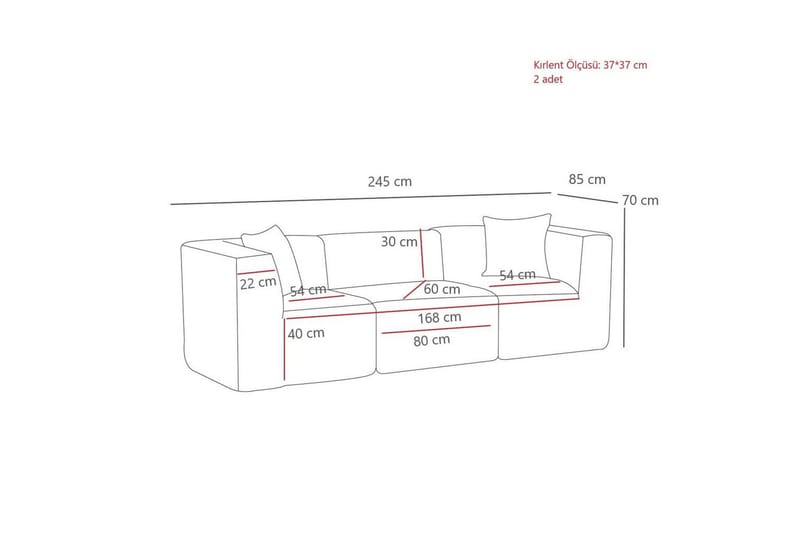 Veyno Soffa 3-sits - Brun - Möbler - Soffa - 3 sits soffa