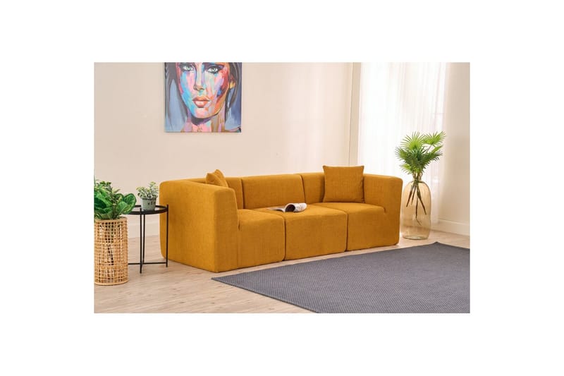 Veyno Soffa 3-sits - Orange - Möbler - Soffa - 3 sits soffa